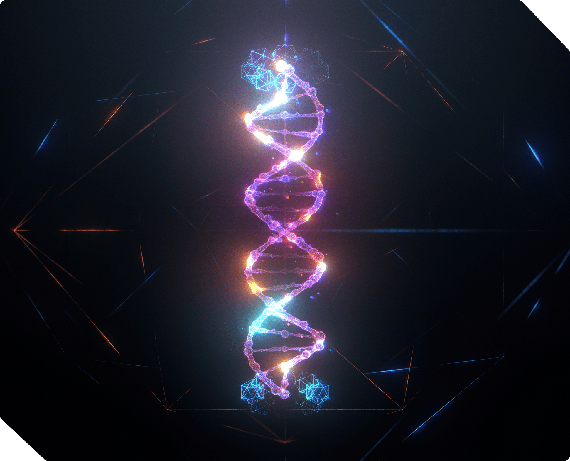 Colorful digital DNA illustration